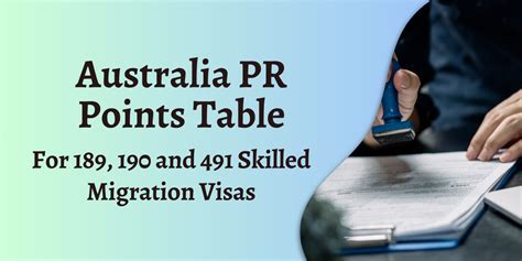 australia 189 visa points table